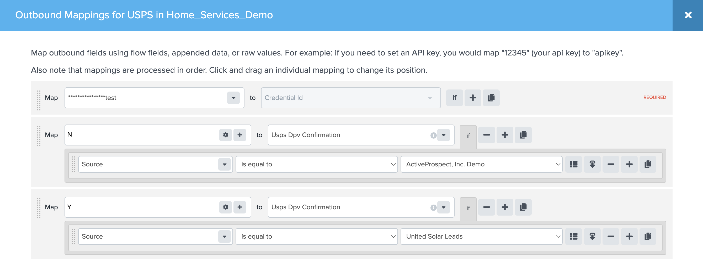 Examples of mappings and rules being used to integrate with 3rd party software