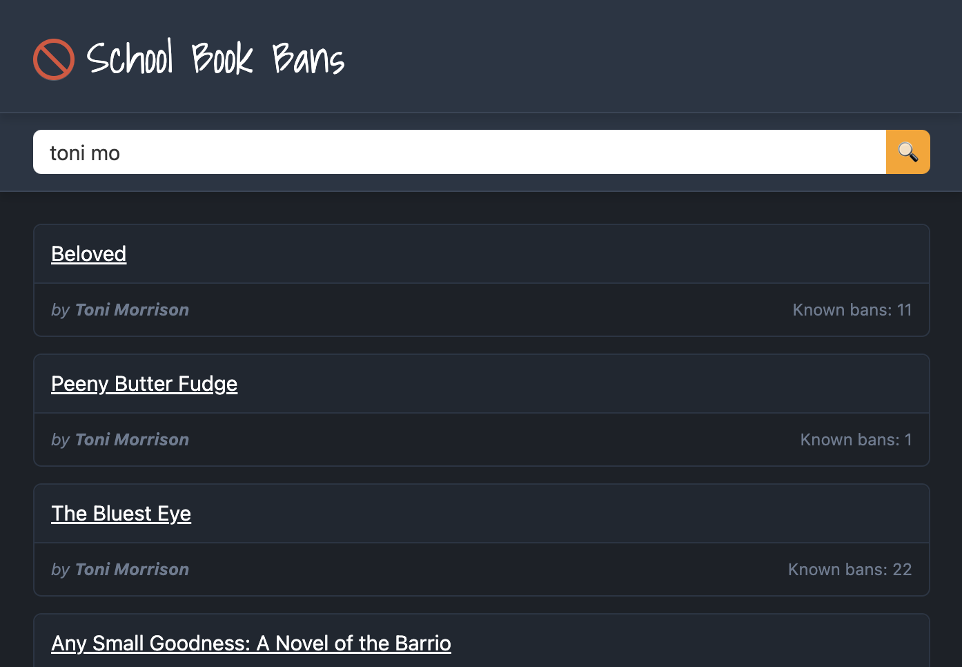 Screenshot of bookban.info